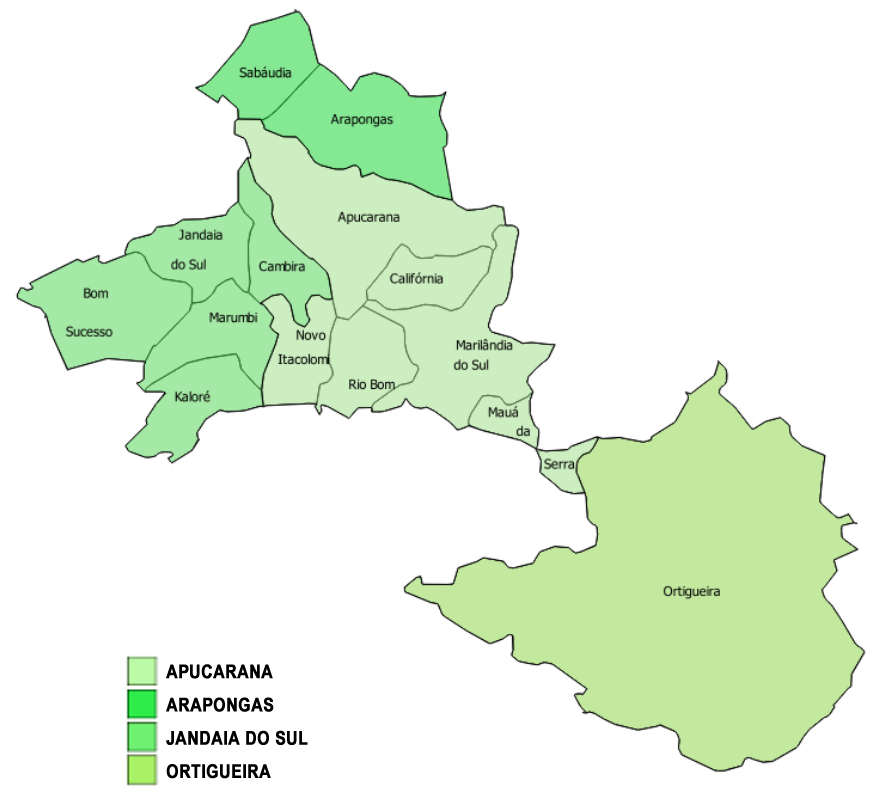 Mapa URS de Apucarana