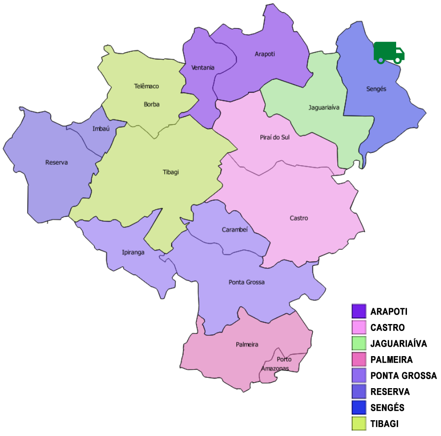  Mapa URS de Ponta Grossa
