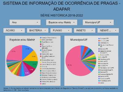 Tabela com os dados analisados pelo laboratório (CDME)