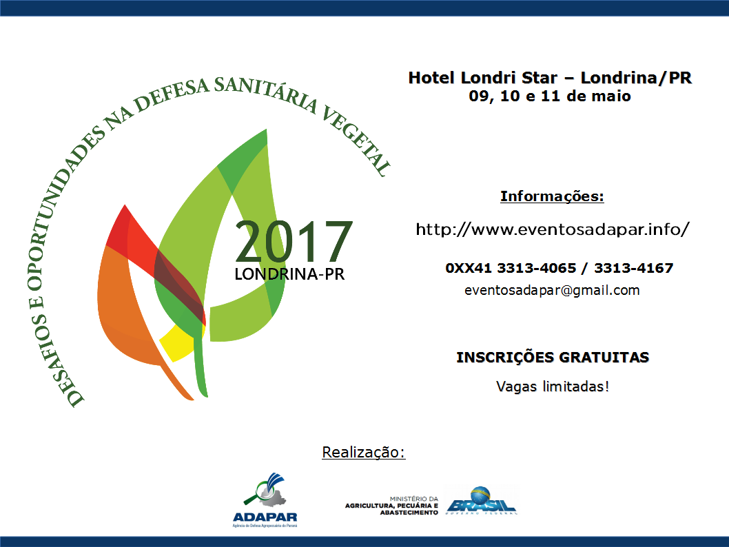 Adapar Promoverá Seminário sobre Ameaças Fitossanitárias