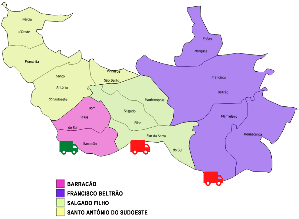 Mapa  URS de Francisco Beltrão