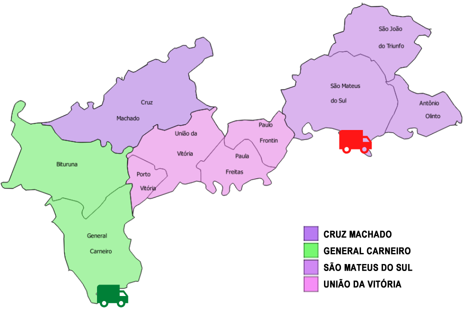 Mapa URS de União da Vitória