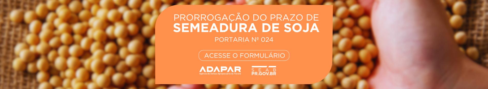 Prorrogação do prazo de semeadura de soja