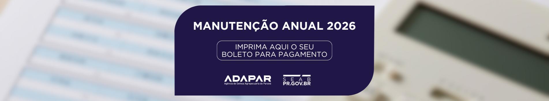 Manutenção anual 2026