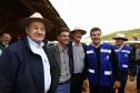 Governador Beto Richa lança junto com o secretário da Agricultura e do Abastecimento, Norberto Ortigara e o diretor presidente da Adapar, Inácio Kroetz, Campanha Estadual de Vacinação contra Febre Aftosa de 2014. Campo Magro, 30-04-14