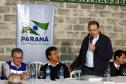 Governador Beto Richa lança junto com o secretário da Agricultura e do Abastecimento, Norberto Ortigara e o diretor presidente da Adapar, Inácio Kroetz, Campanha Estadual de Vacinação contra Febre Aftosa de 2014. Campo Magro, 30-04-14
