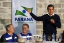 Governador Beto Richa lança junto com o secretário da Agricultura e do Abastecimento, Norberto Ortigara e o diretor presidente da Adapar, Inácio Kroetz, Campanha Estadual de Vacinação contra Febre Aftosa de 2014. Campo Magro, 30-04-14