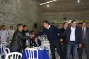 Governador Beto Richa lança junto com o secretário da Agricultura e do Abastecimento, Norberto Ortigara e o diretor presidente da Adapar, Inácio Kroetz, Campanha Estadual de Vacinação contra Febre Aftosa de 2014. Campo Magro, 30-04-14