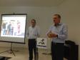 Diretor-Presidente da ADAPAR, Inácio Kroetz e o palestrante, eng. agrônomo Luiz Roberto Saldanha Rodrigues.