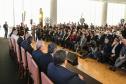 O governador Carlos Massa Ratinho Junior e a ministra da Agricultura, Pecuária e Abastecimento, Tereza Cristina, anunciam nesta terça-feira (15),  no Palácio Iguaçu, em Curitiba, a suspensão das campanhas de vacinação contra febre aftosa em rebanhos bovinos e de bufalinos no Paraná.  Curitiba, 14/10/2019 - Foto: Geraldo Bubniak/AEN