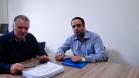 Reunião entre o diretor-presidente da Agência de Defesa Agropecuária do Paraná (Adapar), Inácio Afonso Kroetz, e o representante da Organização Veterinária do Irã (IVO) no Brasil, Mohammad Reza Jabari, na sede da Adapar, em Curitiba.