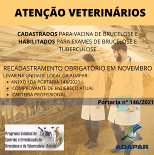 Recadastramento Veterinários