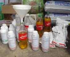 Venda de agrotóxicos em garrafas de refrigerante e em contato com rações caninas e farinha de trigo para consumo humano