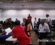 Teve início nesta semana o ciclo de planejamento estratégico da ADAPAR para o período 2016 – 2019, com a realização da primeira fase das OFICINAS DE DIAGNÓSTICO ESTRATÉGICO - Detalhe da videoconferência