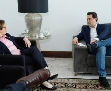 O governador Carlos Massa Ratinho Junior e a ministra da Agricultura, Pecuária e Abastecimento, Tereza Cristina, anunciam nesta terça-feira (15),  no Palácio Iguaçu, em Curitiba, a suspensão das campanhas de vacinação contra febre aftosa em rebanhos bovinos e de bufalinos no Paraná.  Curitiba, 14/10/2019 - Foto: Geraldo Bubniak/AEN