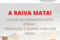 Raiva: Adapar alerta sobre necessidade de vacinação do rebanho