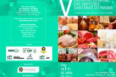 Folder do V Encontro das Inspeções Sanitárias e II Encontro de Saúde Pública do Estado do Paraná