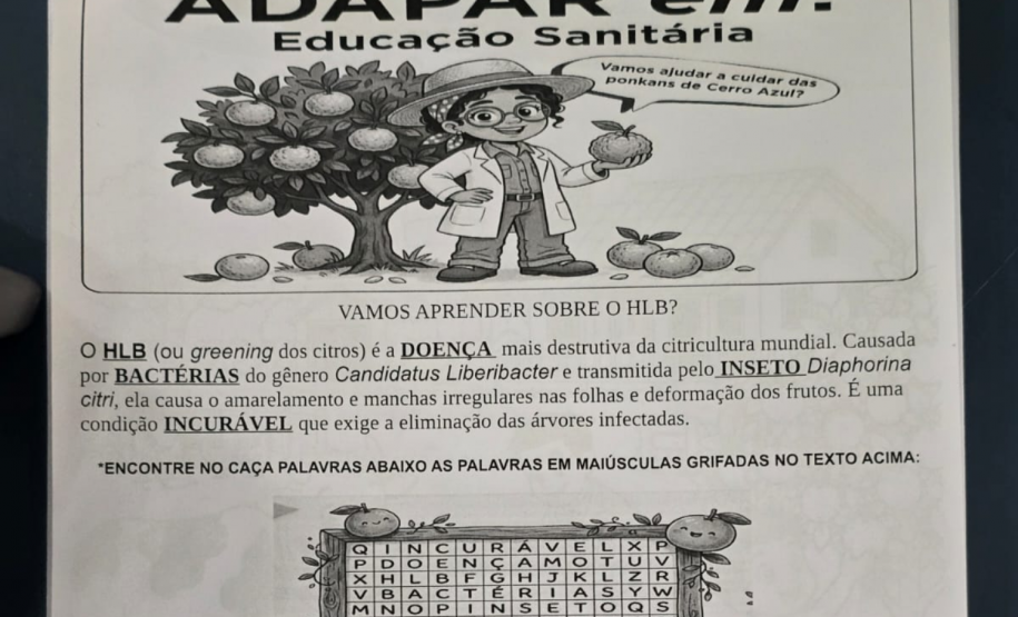 Adapar leva ações de educação sanitária na festa da ponkan de Cerro Azul
