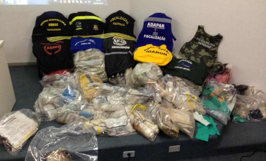 Agrotóxicos apreendidos em operação conjunta