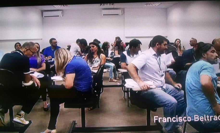 Teve início nesta semana o ciclo de planejamento estratégico da ADAPAR para o período 2016 – 2019, com a realização da primeira fase das OFICINAS DE DIAGNÓSTICO ESTRATÉGICO - Detalhe da videoconferência