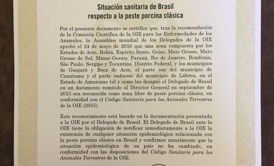 Paraná é reconhecido internacionalmente como área livre de peste suína clássica